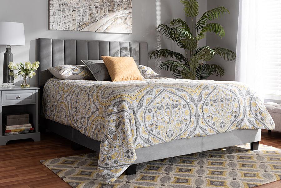 Wholesale Interiors Beds - Clare Full Bed Gray & Black