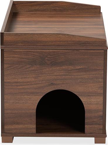 Wholesale Interiors Cat Litter Box - Mariam Walnut Brown Finished Wood Cat Litter Box Cover House