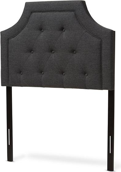 Wholesale Interiors Headboards - Mars Modern And Contemporary Dark Grey Fabric Twin Size Headboard