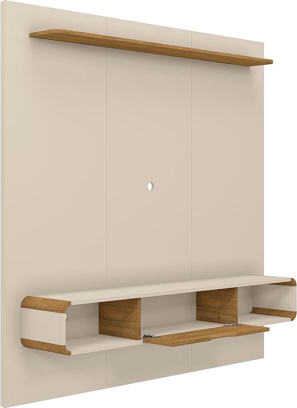 Manhattan Comfort TV & Media Units - Camberly 62.36 Floating Entertainment Center in Off White and Cinnamon
