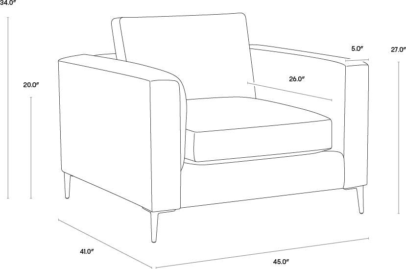 SUNPAN Accent Chairs - Byward Armchair Liv Smoke