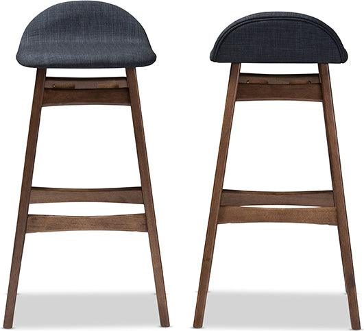 Wholesale Interiors Barstools - Bloom Retro Upholstered Finishing 30-Inches Bar Stool Dark Blue (Set of 2)