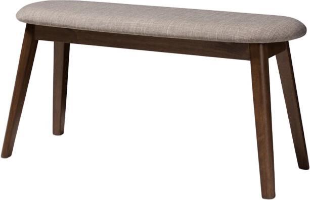 Wholesale Interiors Benches - Easton Bench Light Gray & Walnut