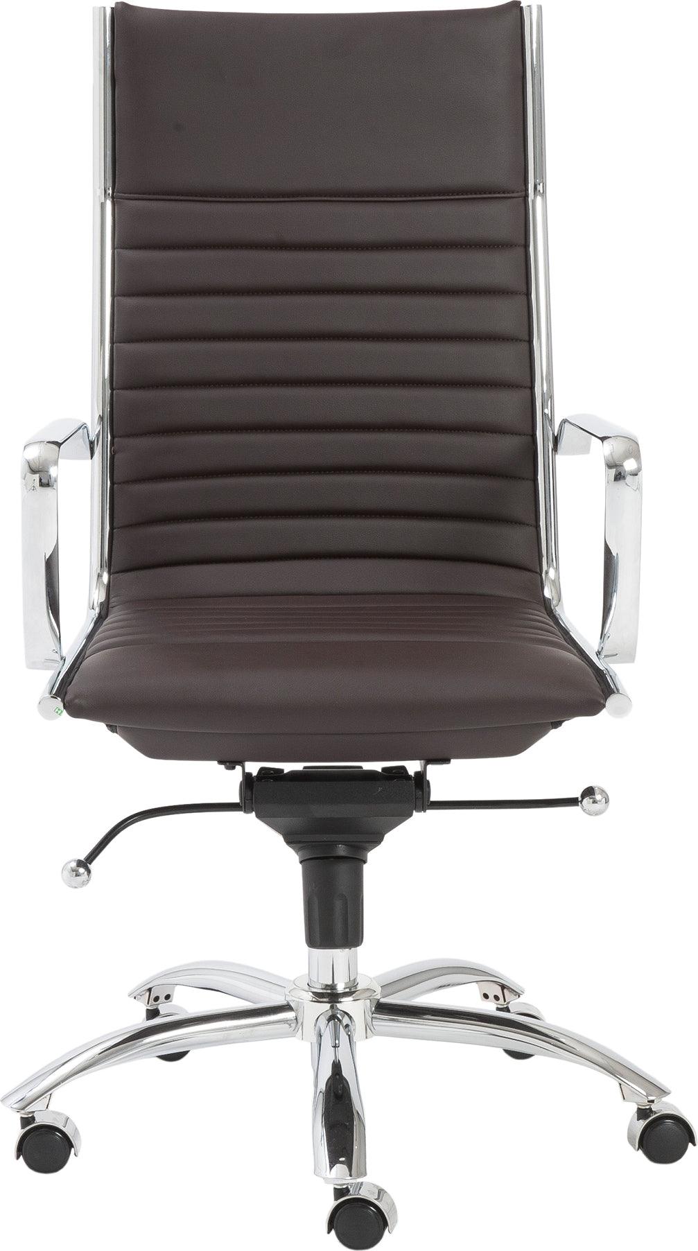Euro Style Task Chairs - Dirk High Back Office Chair Brown