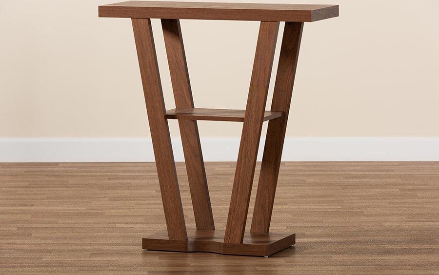 Wholesale Interiors Consoles - Boone Walnut Brown Finished Wood Console Table