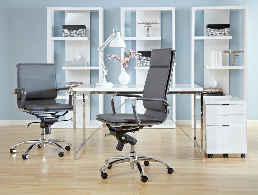 Euro Style Task Chairs - Gunar Pro Low Back Office Chair Gray