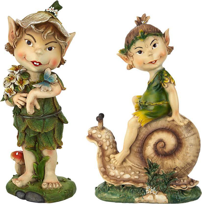 Design Toscano Gnomes - Set Perry And Pixie Gnome Statues