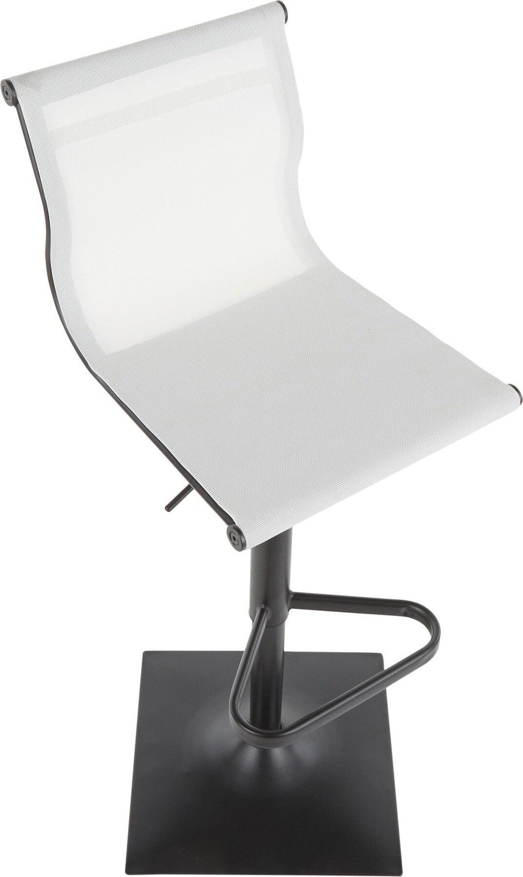 Lumisource Barstools - Mirage Barstool Black & White Mesh