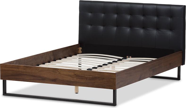 Wholesale Interiors Beds - Mitchell King Bed Black/Walnut Brown
