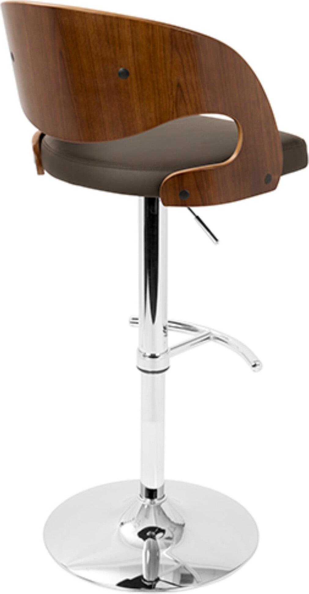 Lumisource Barstools - Pino Barstool Walnut & Brown