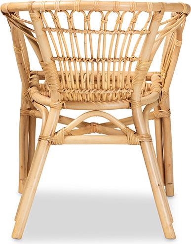 Wholesale Interiors Dining Chairs - Kaka Modern Bohemian Natural Brown Rattan Dining Chair