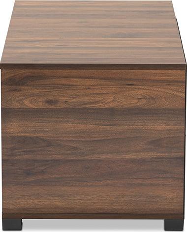 Wholesale Interiors Cat Litter Box - Connor Modern and Contemporary Walnut Brown Finished 2-Door Cat Litter Box Cover House