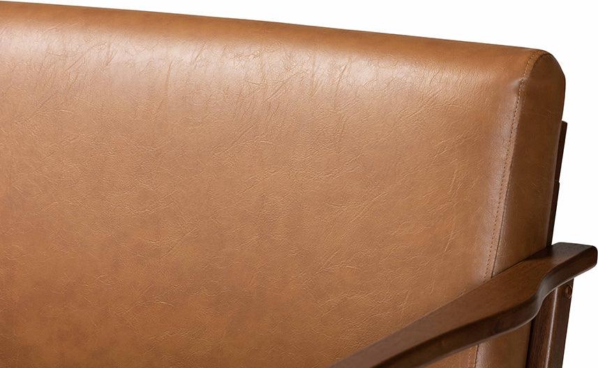 Wholesale Interiors Sofas & Couches - Bianca Faux Leather Effect Sofa Brown