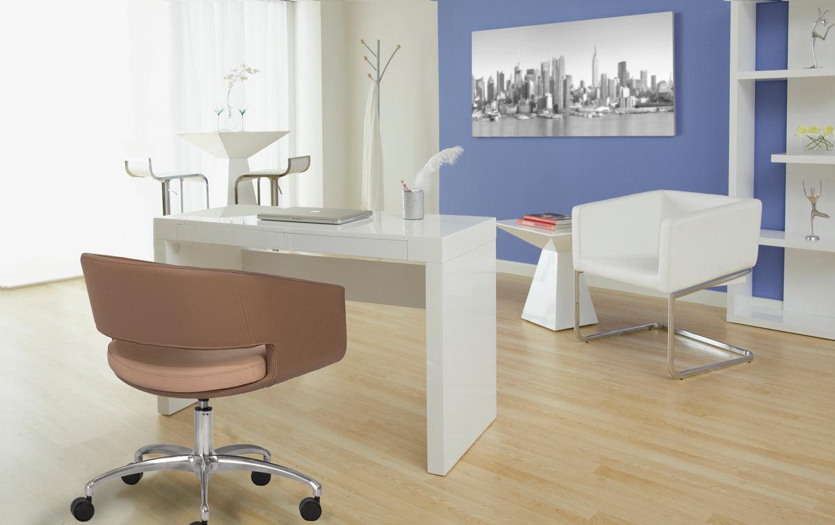 Euro Style Bar Tables - Tad-B 24" Bar Table in High Gloss White