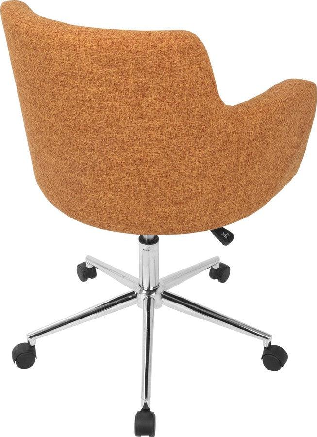 Lumisource Task Chairs - Andrew Contemporary Adjustable Office Chair in Orange