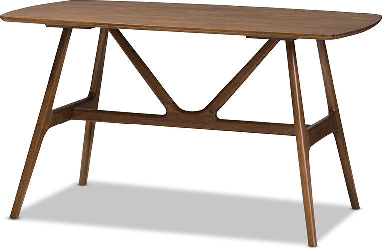 Wholesale Interiors Dining Sets - Wyatt Mid-Century Modern Walnut Wood 5-Piece Dining Set