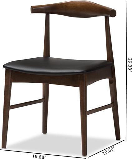 Wholesale Interiors Dining Chairs - Winton Mid-Century Modern Walnut Wood Dining Chair (Set of 2)