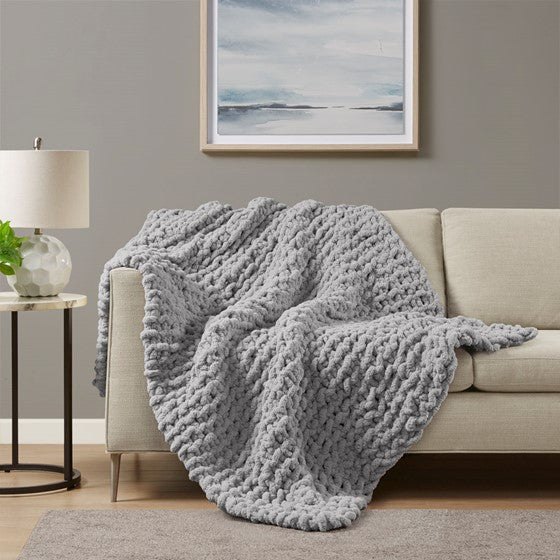 Olliix.com Pillows & Throws - Throw Grey