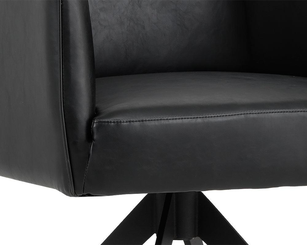 SUNPAN Dining Chairs - Phoenix Swivel Dining Armchair - Coal Black