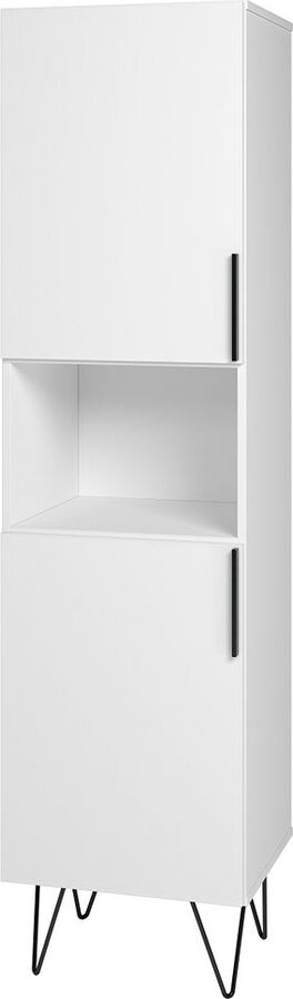 Manhattan Comfort Bookcases & Display Units - Beekman 17.51 Narrow Bookcase Cabinet in White