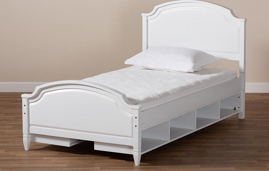 Wholesale Interiors Beds - Elise Twin Storage Bed White