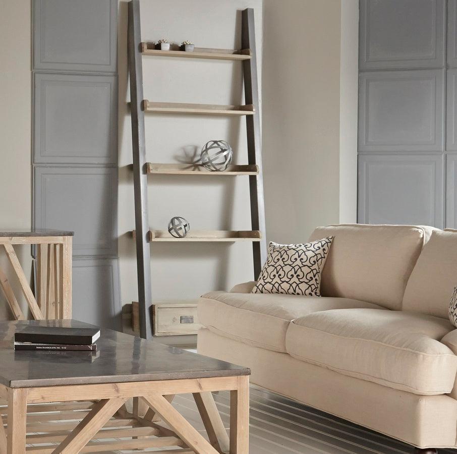 Essentials For Living Bookcases & Display Units - Library Bookshelf Smoke Gray & Gray Steel