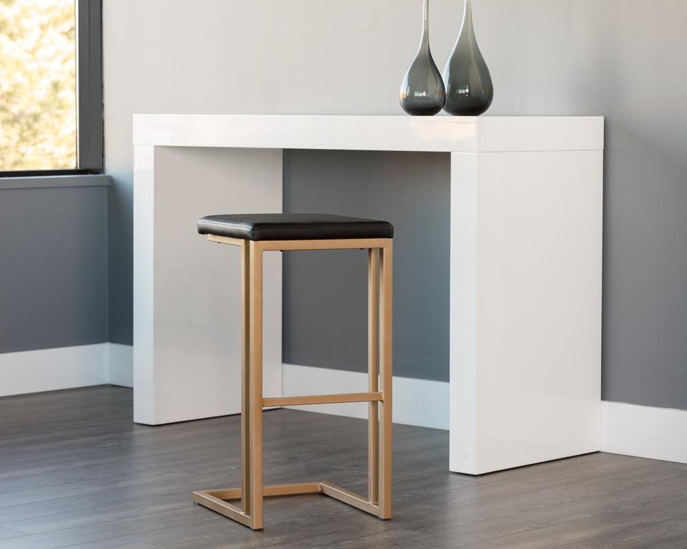 SUNPAN Barstools - Boone Barstool - Champagne Gold - Onyx (Set of 2)