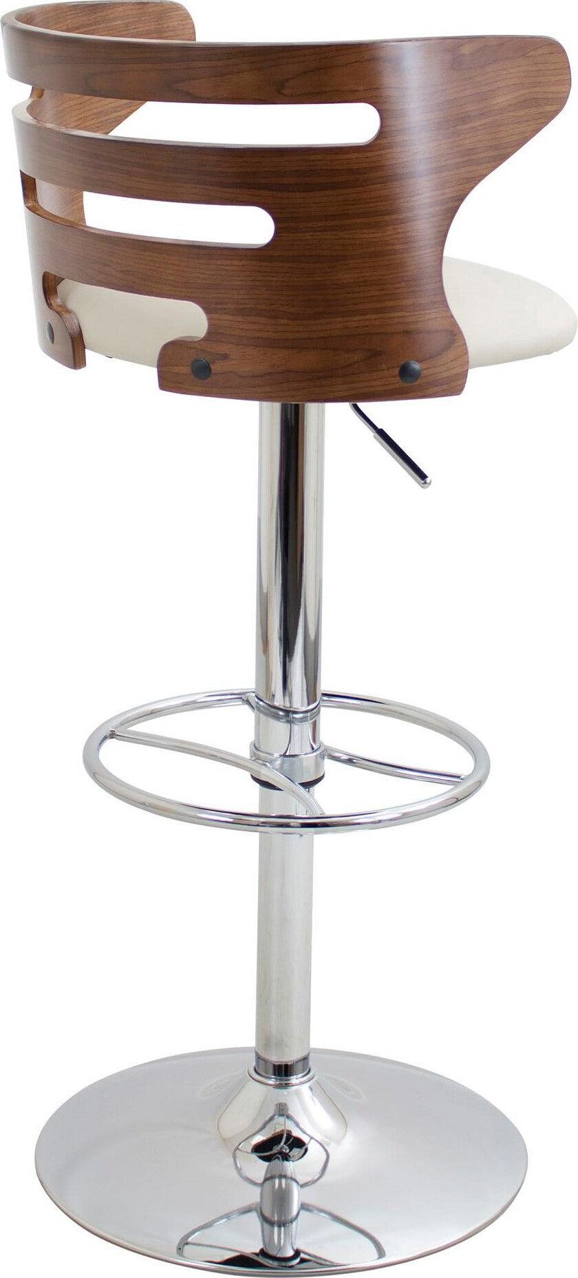 Lumisource Barstools - Cosi Barstool Walnut & Cream (Set of 2)