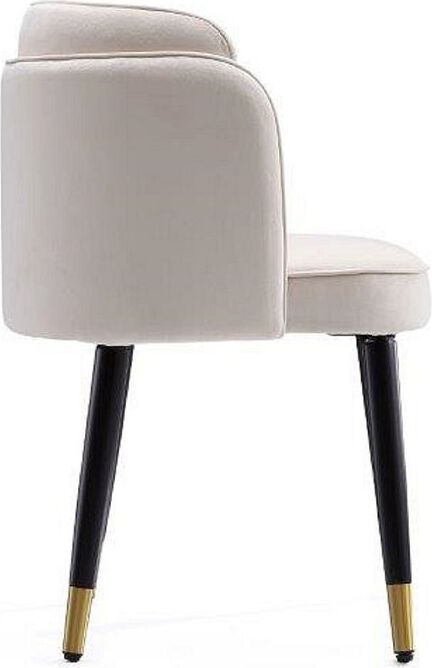 Manhattan Comfort Dining Chairs - Zephyr Velvet Dining Chair in Cream