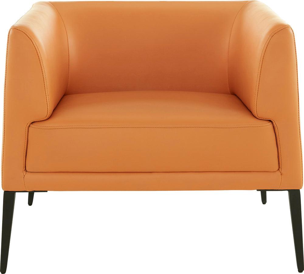 Euro Style Accent Chairs - Matias Lounge Chair in Cognac with Matte Black Legs