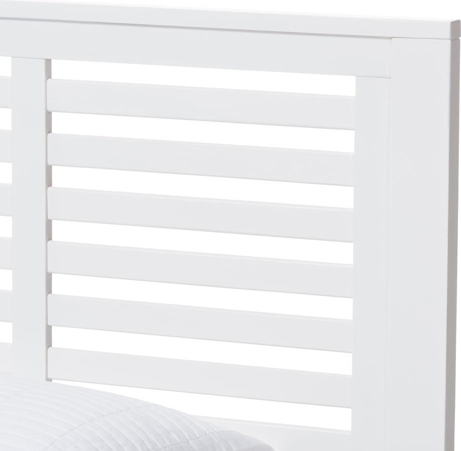 Wholesale Interiors Beds - Sedona Modern Classic Mission Style White-Finished Wood Twin Platform Bed