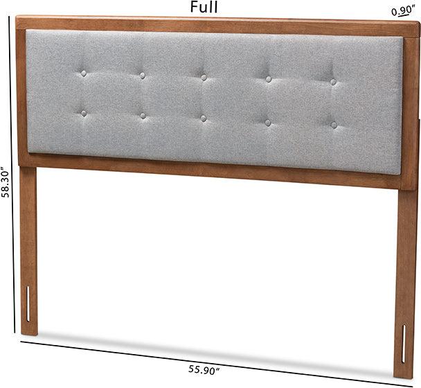 Wholesale Interiors Headboards - Sarine Queen Headboard Gray & Walnut