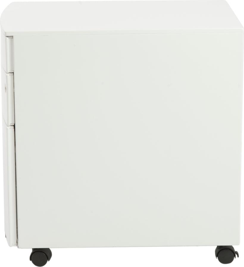 Euro Style File Cabinets - Floyd 3 Drawer File Cabinet in White