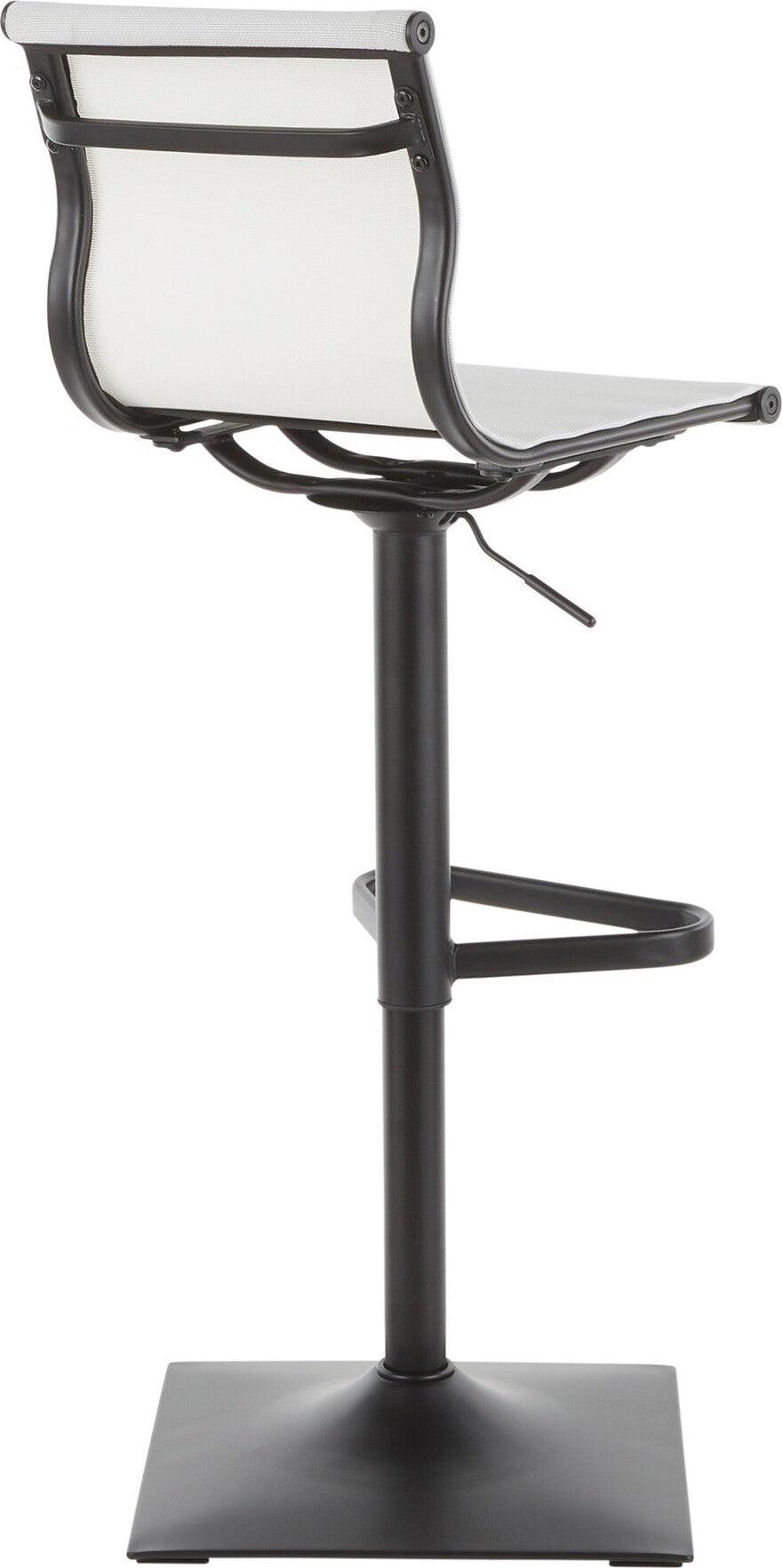 Lumisource Barstools - Mirage Barstool Black & White Mesh