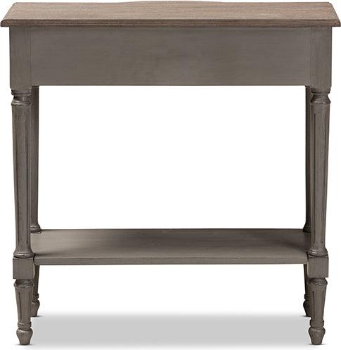 Wholesale Interiors Consoles - Noelle French Provincial Gray Finished 1-Drawer Wood Console Table