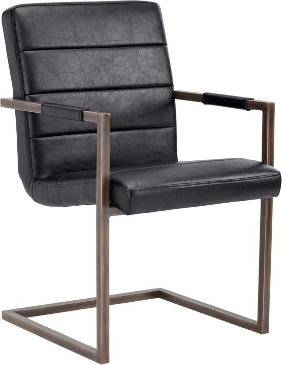 SUNPAN Dining Chairs - Jafar Dining Armchair - Vintage Black (Set of 2)
