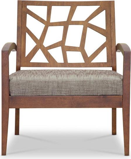 Wholesale Interiors Accent Chairs - Jennifer Modern Lounge Chair with "Gravel" Fabric Seat