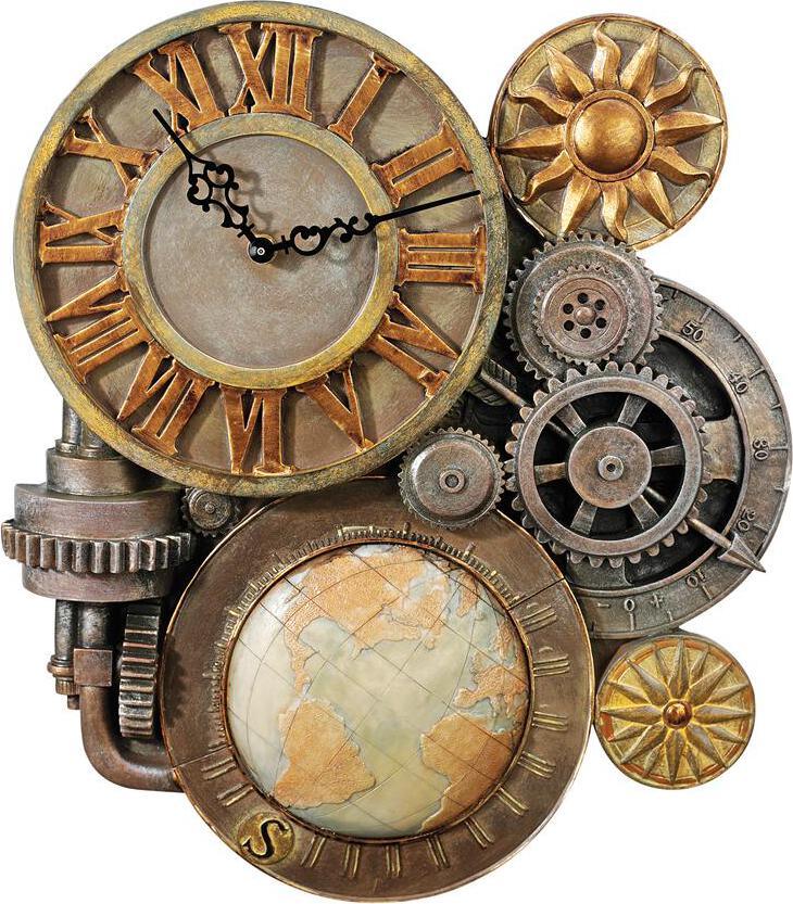 Design Toscano For Him - Medium Gears Of Time Clock