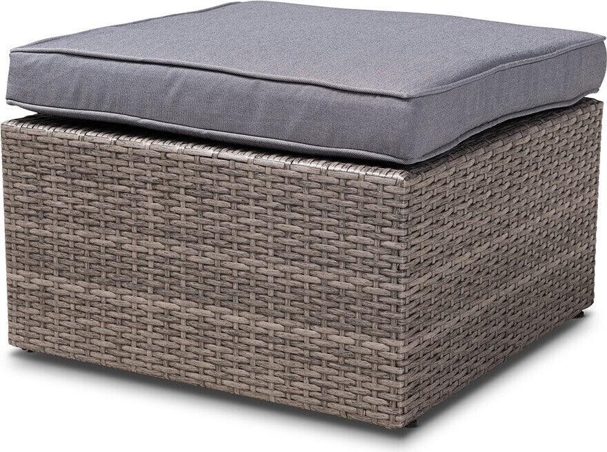 Wholesale Interiors Outdoor Conversation Sets - Pamela Modern And Contemporary Outdoor Patio Set Gray And Brown