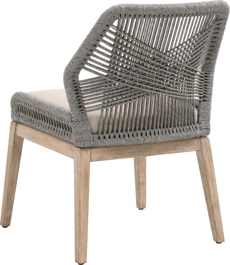 Essentials For Living Dining Chairs - Loom Dining Chair, Set of 2 Natural Gray Mahogany