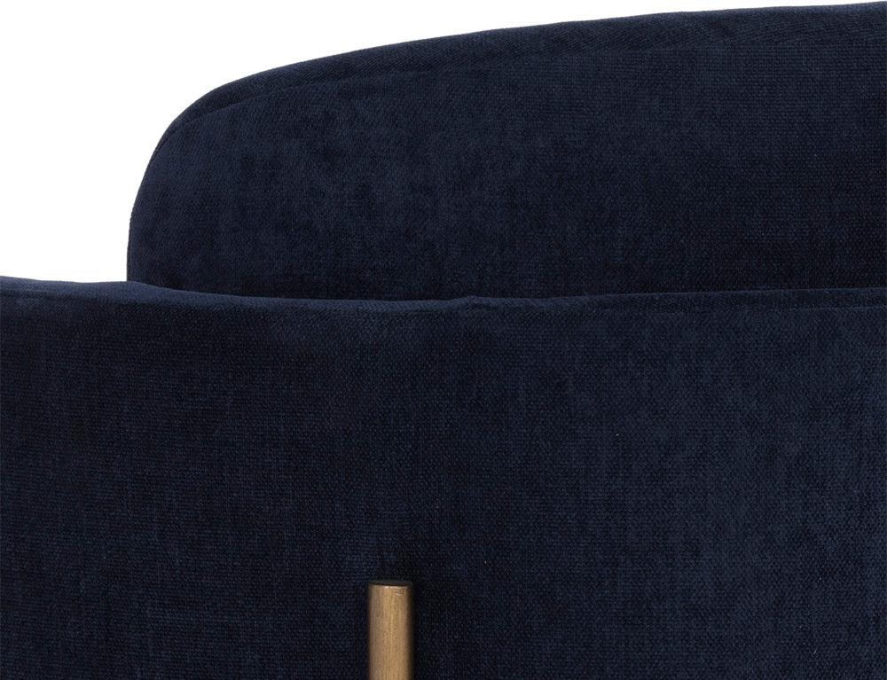 SUNPAN Accent Chairs - Richie Lounge Chair Antique Brass Danny Navy