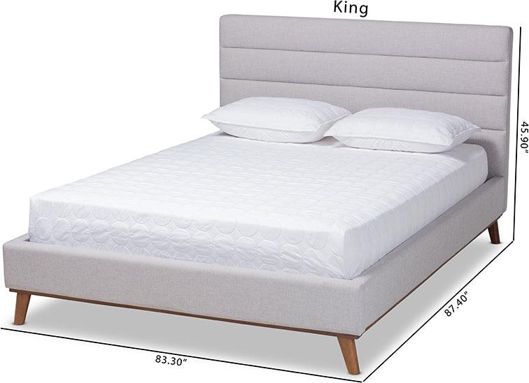 Wholesale Interiors Beds - Erlend King Bed Grayish Beige