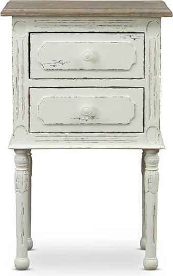 Wholesale Interiors Nightstands & Side Tables - Anjou Nightstand White/Light Brown