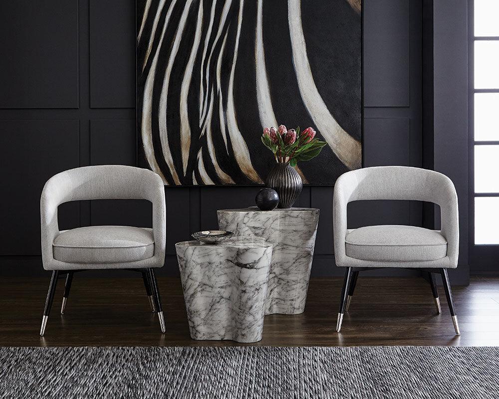 SUNPAN Side & End Tables - Ava End Table - Large - Marble Look