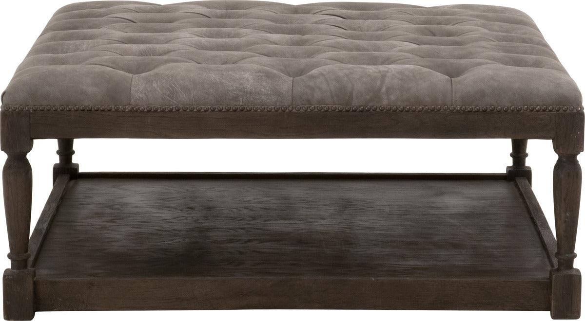 Essentials For Living Coffee Tables - Cambridge Square Upholstered Coffee Table Drift Matte Brown Oak F