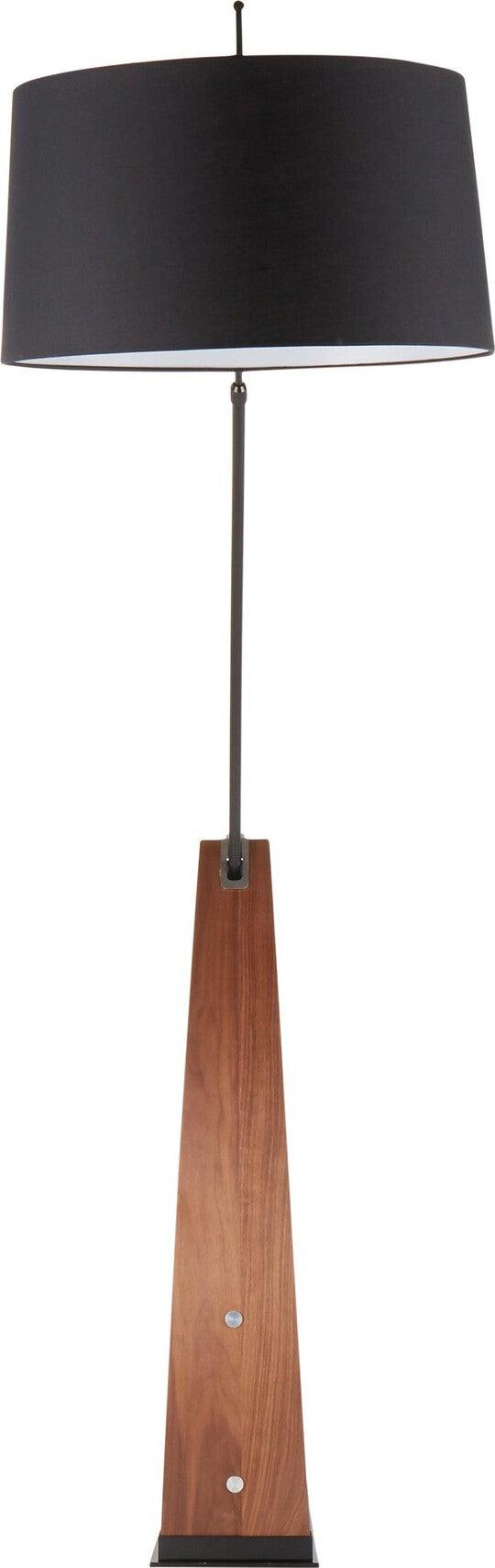 Lumisource Floor Lamps - Robyn Floor Lamp Walnut & Black