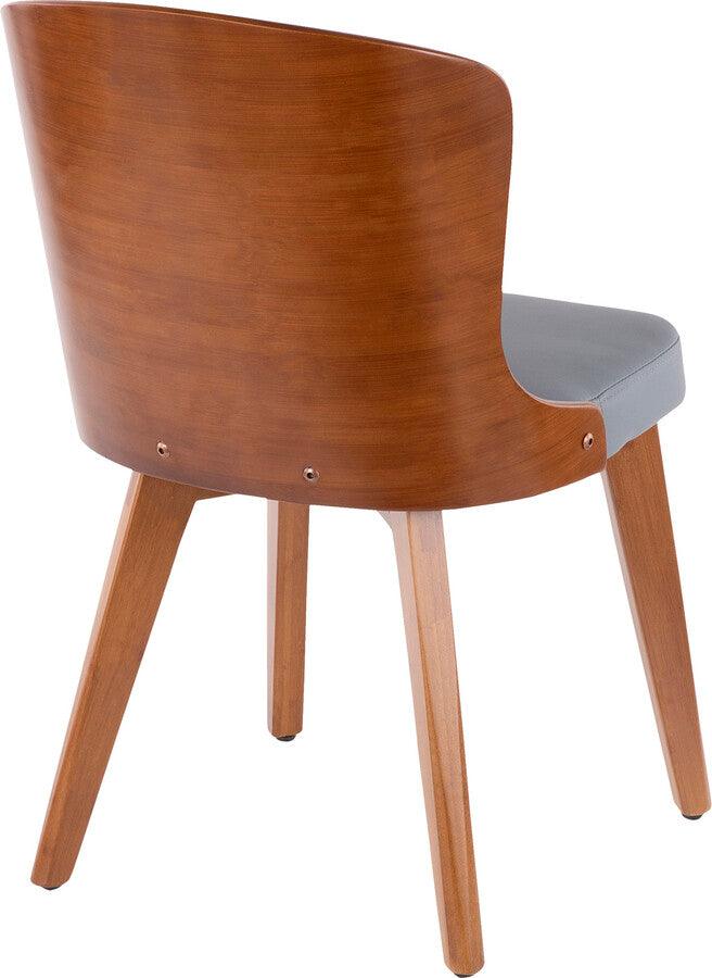Lumisource Dining Chairs - Bocello Chair 31" Walnut Bamboo & Gray PU