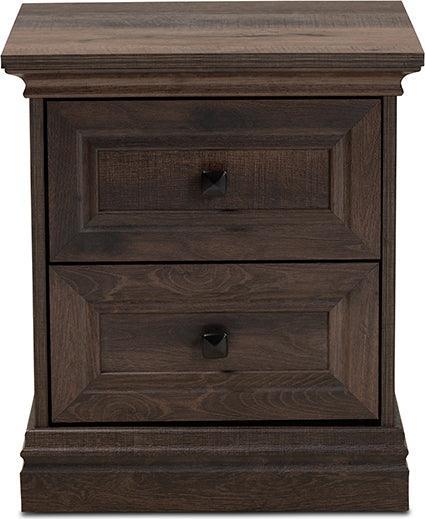 Wholesale Interiors Nightstands & Side Tables - Nolan 2 Drawer Nightstand Brown & Black