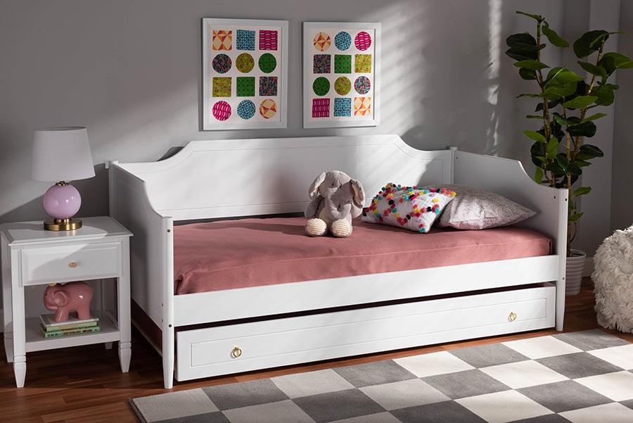 Wholesale Interiors Daybeds - Alya 78.2" Daybed White & Gold