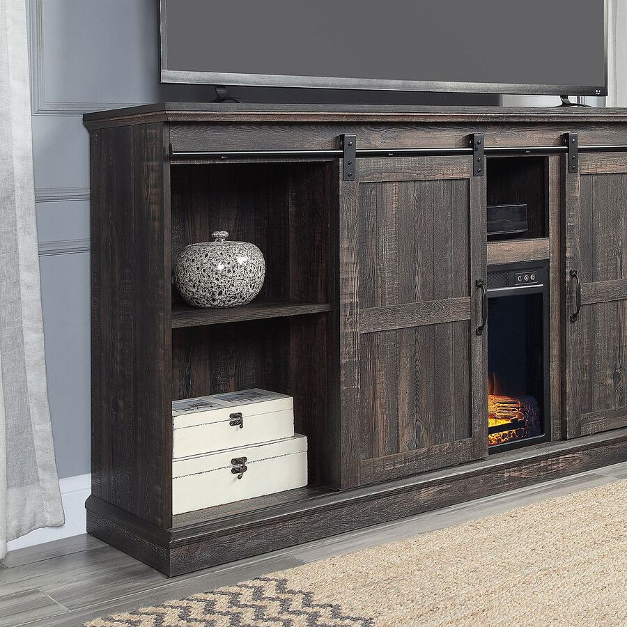 Manhattan Comfort Fireplaces - Myrtle Fireplace in Heavy Brown